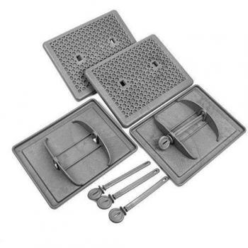 Hyper Camp Jumbo Foot XL Apoyo - Juego de placas - 4 Unidades - para asegurar la Manivela Tija caravanas o caravana