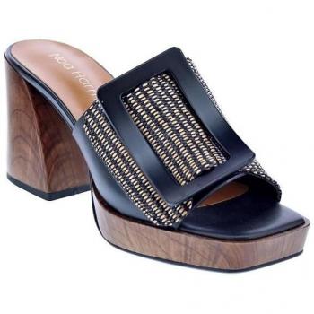 Sandalia Tacón Noa Harmon 8968 Negro Cuero Talla 36