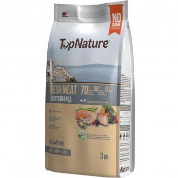 TOPNATURE Pienso para Perros Adultos de Razas Mini y Pequeñas Receta Mediterránea con Pollo y Salmón 3 kg