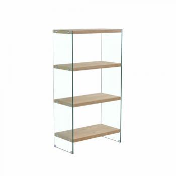 Estantería DKD Home Decor Marrón Claro Cristal Plástico Madera MDF 80 x 40 x 150 cm