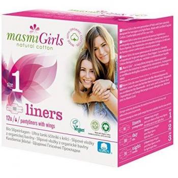 Masmi Organic Girls Ultra Thin Panty Liners with Wings 12pcs