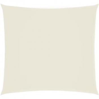 Toldo de vela cuadrado de tela oxford color crema 6x6 m