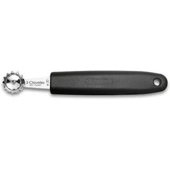 3 Claveles - Vaciador de Tomate, de 15 cm, color negro, acero inoxidable, Menaje profesional