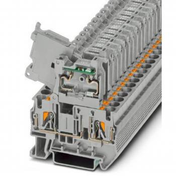 Phoenix Contact PT 4-HESILED 24 (5x20) Gray Modular Fuse Terminal Block 0.2 mm² to 6 mm², Pack of 50