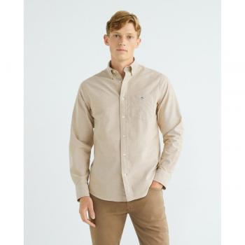 Camisa Oxford Regular Fit marrón para hombre de Gant