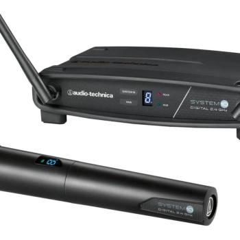 Audio-Technica ATW-1102 2.4GHz Dynamic Handheld Wireless Microphone System