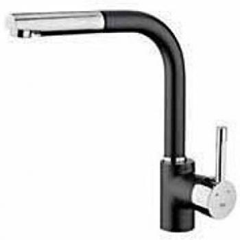 Teka Grifo Monomando Extraíble ARK 938 N en Negro, Acero Inoxidable
