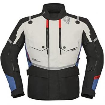 Modeka Trohn Chaqueta textil de motocicleta gris claro azul L