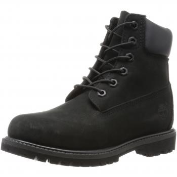 Timberland Premium 6-Inch Lace Up Waterproof Boot for Women in Black, Size: 6/E (UK 6, EU 39, US 8 Wide)