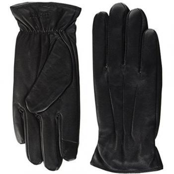 Jack & Jones Men's Jacmontana Leather Gloves - Black, Size S-M