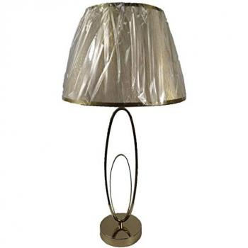 Lámpara de Mesa Glam Flush con Base Dorada y Pantalla Beige Ø 30x58 cm