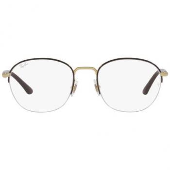 Ray-Ban RX6487 2905 Men's Eyeglasses Brown Size 52 (Frame Only) - Blue Light Block Available