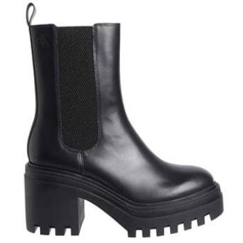 Calvin Klein Women's Black Chunky Heeled Chelsea Ankle Boots