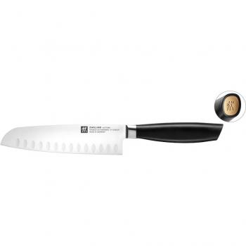 Cuchillo Santoku All *Star Zwilling - Edición Especial con Mango Ergonómico y Logotipo Oro Mate