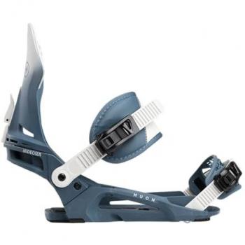 Nidecker Muon-X Teal Blue L - Fijaciones de snowboard, tamaño grande, color azul teal, diseño ergonómico, sistema de ajuste fácil, base ligera y duradera, correas acolchadas para mayor comodidad