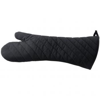 Manopla para Barbacoa y Cocina Fackelmann XXL - Resistente al Calor, Algodón y Poliéster, Color Negro, 48x18 cm