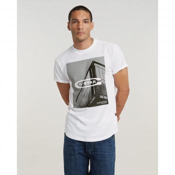 Camiseta HQ Oldskool Logo Lash blanco G-Star