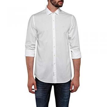 REPLAY M4028 Camisa, 001 White, M para Hombre