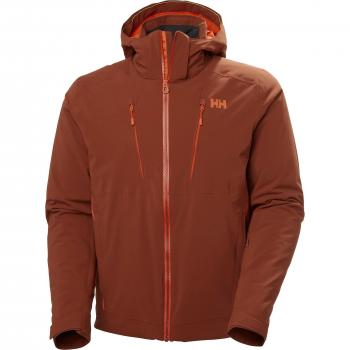 Chaqueta de esquí Helly Hansen Alpha 4.0 con capucha para hombre, color rojo, talla S