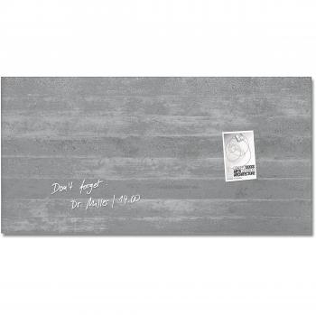 SIGEL GL148 Pizarra magnética de cristal, 91 x 46 cm, hormigón gris - Artverum