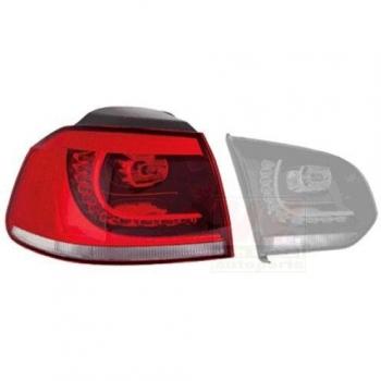Piloto trasero LED gris/rojo con porta-lámpara VAN WEZEL 5765931 para VOLKSWAGEN GOLF 6
