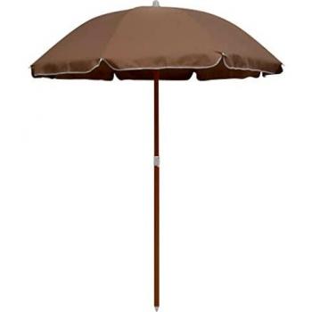 vidaXL Garden Parasol with Steel Pole 180 cm Taupe