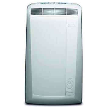 De'Longhi Pac N90 Eco Silent Aire Acondicionado Portátil, Capacidad de Refrigeración 9800 BTU, Ventilador y Deshumidificador, Control Remoto, Fácil Transporte, Blanco