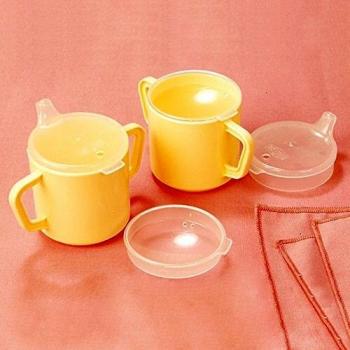 Ayudas dinamicas - Vaso plástico dos asas con dos tapas