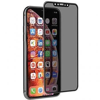 Muvit Protector Pantalla Apple iPhone 11 Pro Vidrio Templado Curvo privacidad Case Friendly Marco Negro