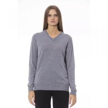 Baldinini Trend Gray Viscose Sweater - S