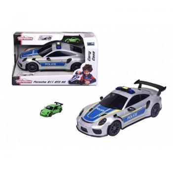 Majorette - Vehículo de Policía Porsche 911 GT3 RS con Transportador y Auto Incluido