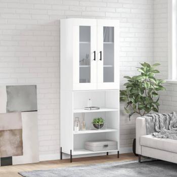 Armario alto blanco pulido de madera multicapa 69,5x34x180 cm