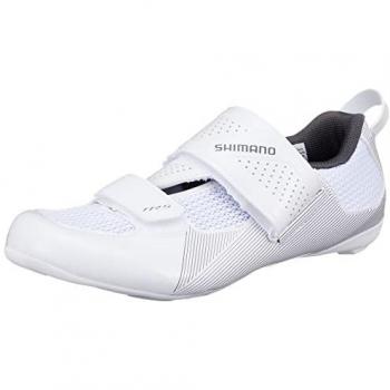 Zapatillas de carretera Shimano TR5 triatlón unisex adulto, color blanco, talla 48 EU