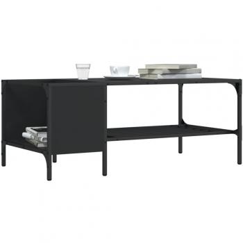 vidaXL Coffee Table with Rack Black 100x51x40 cm Engineered Wood