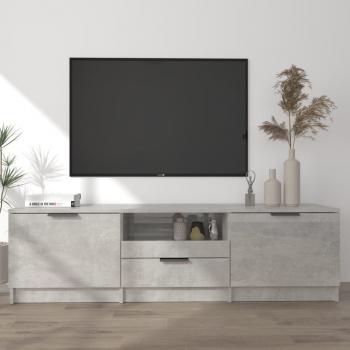 Mueble de TV madera contrachapada 140x35x40 cm gris hormigón vidaXL