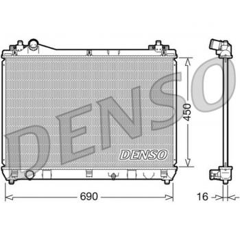 Radiador DENSO DRM47016, refrigeración del motor, tipo de producto: radiador, marca: DENSO, modelo: DRM47016