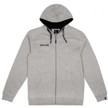 Sudadera de baloncesto Spalding Flow Gris (M) con cremallera, unisex