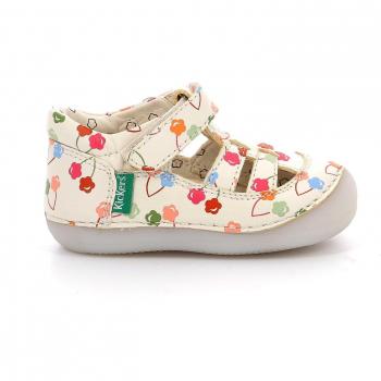Kickers Sushy Baby Girl Sandals 961061-10 White Cherry