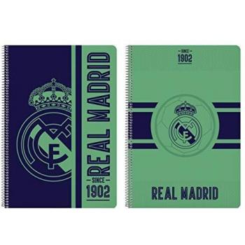 Safta Cuaderno 80 Hojas de Real Madrid, Tapas Duras, 215x310mm, 512057066