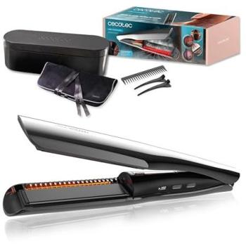 Plancha de Pelo Cecotec Lisse iSteamy Elite con Vapor e Infrarrojos, Alisado Perfecto sin Daños, Hidratación Profunda y Acabado Brillante, Revestimiento Cerámico con Querat