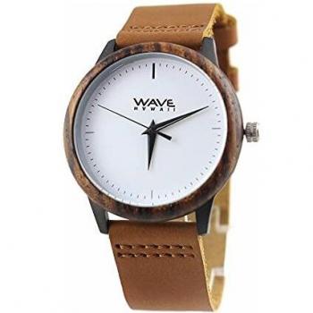 Reloj de Madera Zebra para Mujeres - 4 cm, Madera y Acero Negro