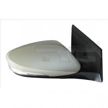 Espejo retrovisor TYC 313-0083 con carcasa negra, ajuste manual y cristal convexo