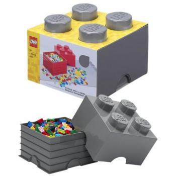 LEGO 4 Brick Storage Box Stone (Grey)