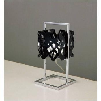 Lámpara de mesa Tokio 1 Bombilla G9, negro brillante / cromo pulido