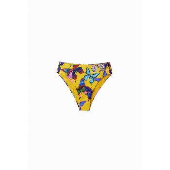 Bañador inferior de mujer Desigual Alana I - Amarillo con patrón