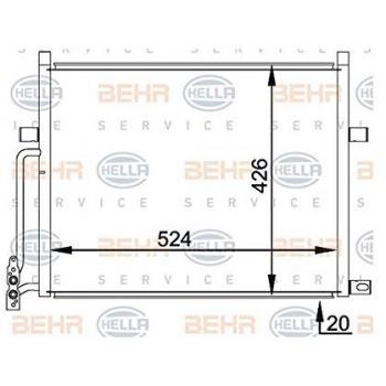 BEHR HELLA SERVICE 8FC 351 038-204 Condensador, aire acondicionado