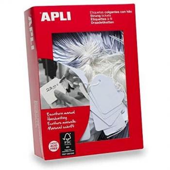 APLI 381 - Etiquetas colgantes blancas 8 x 19 mm 1.000 u.