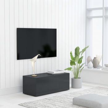 Mueble para TV de madera multicapa gris 80x34x30 cm