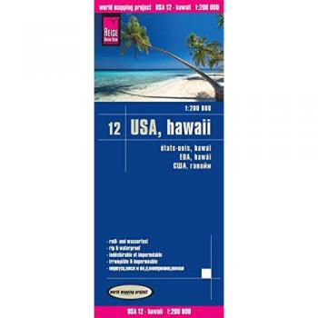 Mapa topográfico y excursionista de Hawaii 1:200.000 impermeable - USA 12 Mapiberia f&b