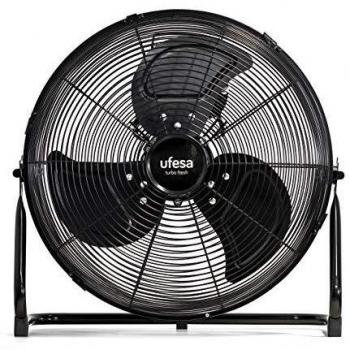 Ufesa ff0450 - ventilador de suelo, 45cm diámetro, potente flujo de aire gracias a la combinación de potencia y al especial diseño de sus 3 hélices, 3 velocidades, inclinación regulable